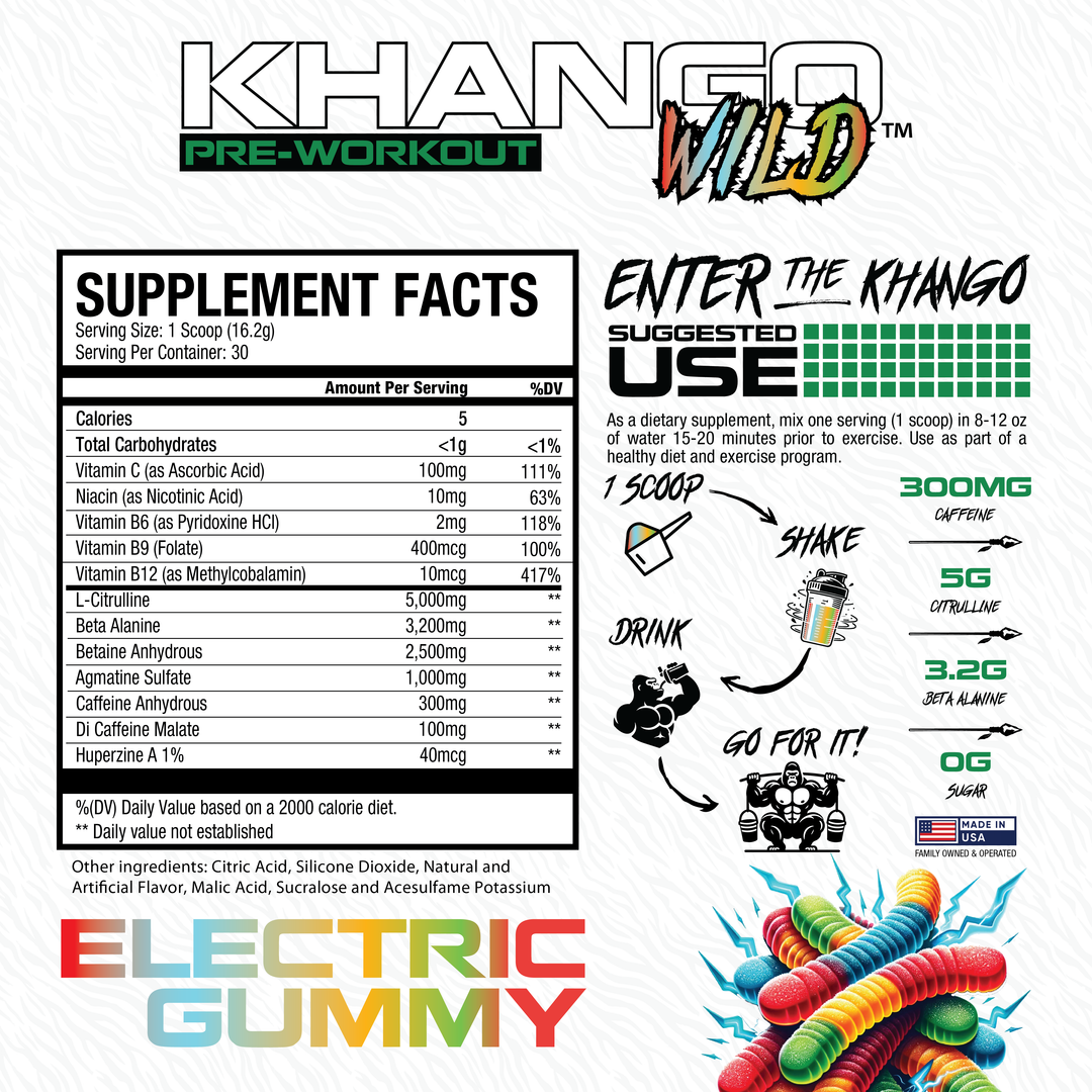 Khango Wild Preworkout - Electric Gummy
